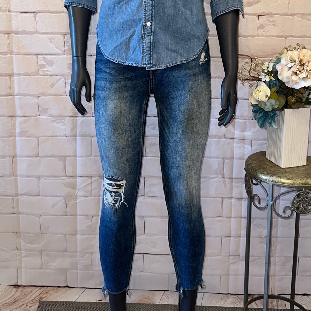 Distressed Blue Jeans for Women
